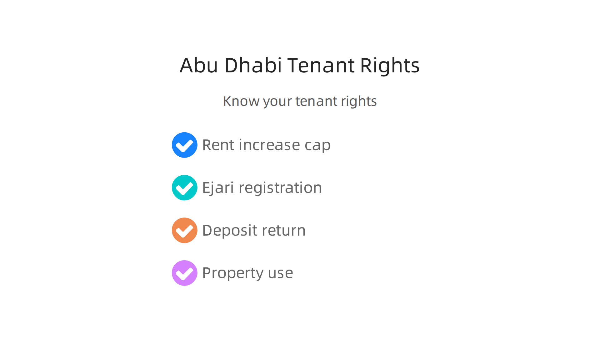 Know your fundamental tenant rights under Abu Dhabi's Law No. 2 of 2022 for a secure tenancy.